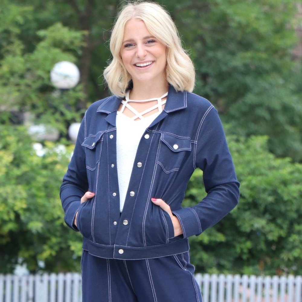 Laura Hlavac Stretch Denim Jacket Size S